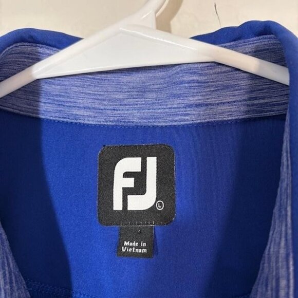 FootJoy Polo Shirt Mens Extra Large Blue Colorblock Stripe Performance Golf - Picture 3 of 7